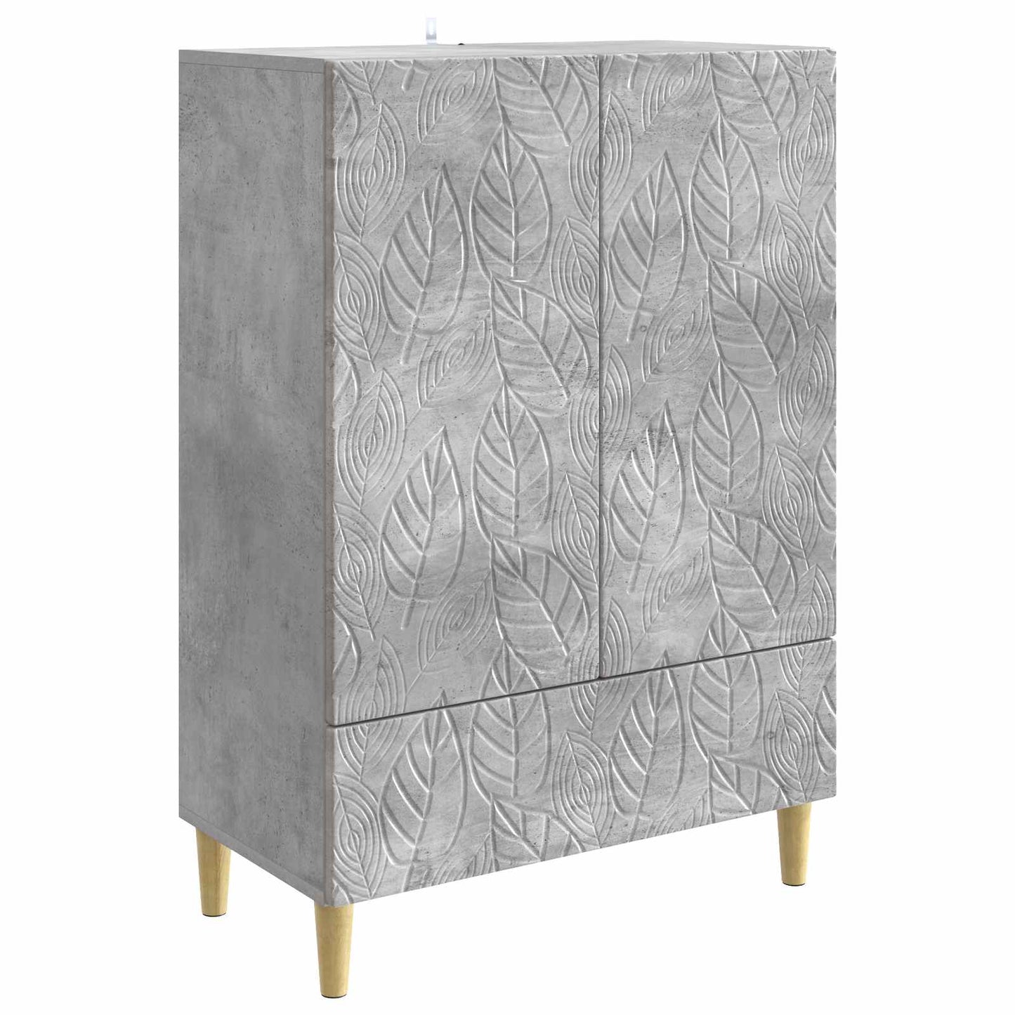 Dressoir Betongrijs 66 x 34,5 x 95 cm Bewerkt hout