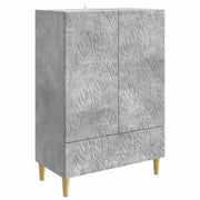 Dressoir 66x34,5x95 cm betongrijs bewerkt hout