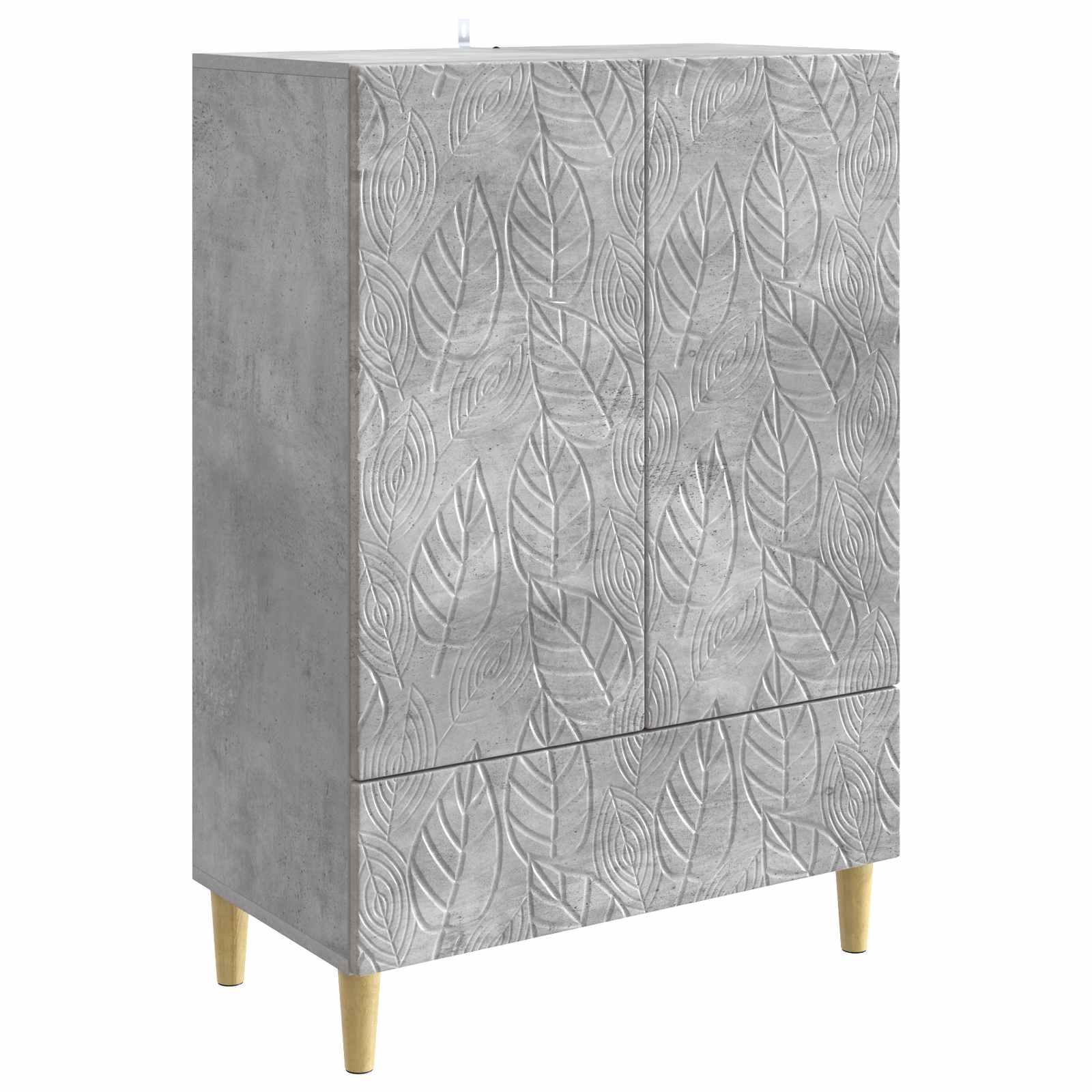 Dressoir Betongrijs 66 x 34,5 x 95 cm Bewerkt hout