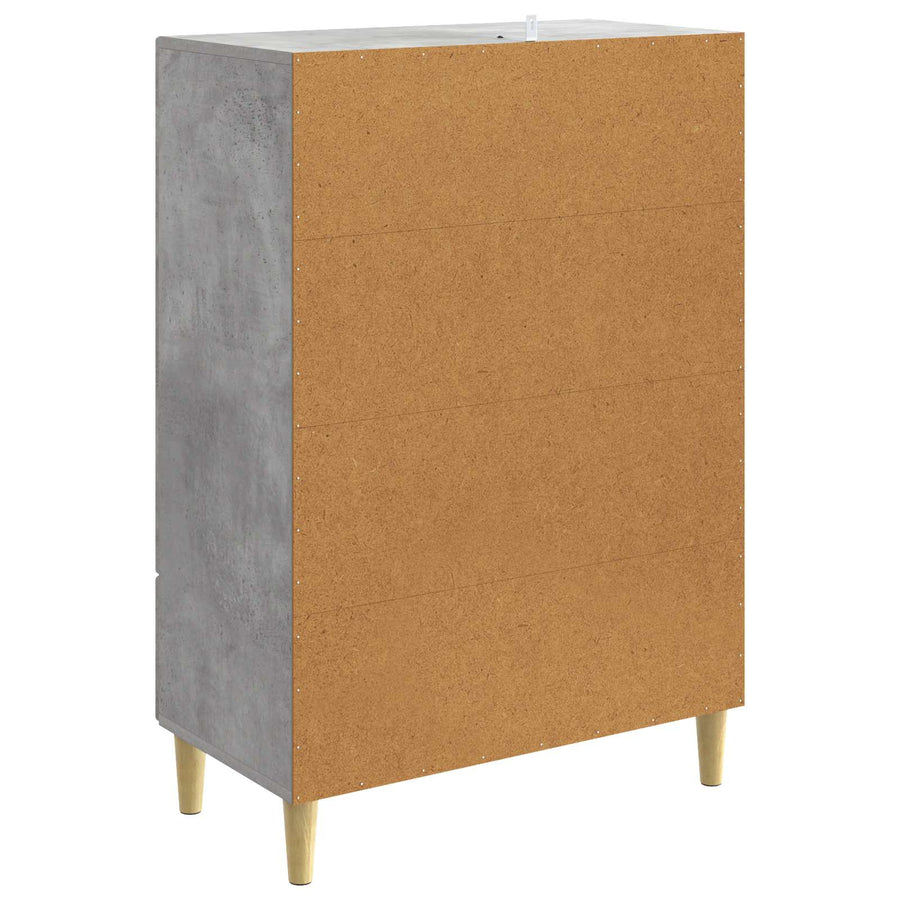 Dressoir Betongrijs 66 x 34,5 x 95 cm Bewerkt hout