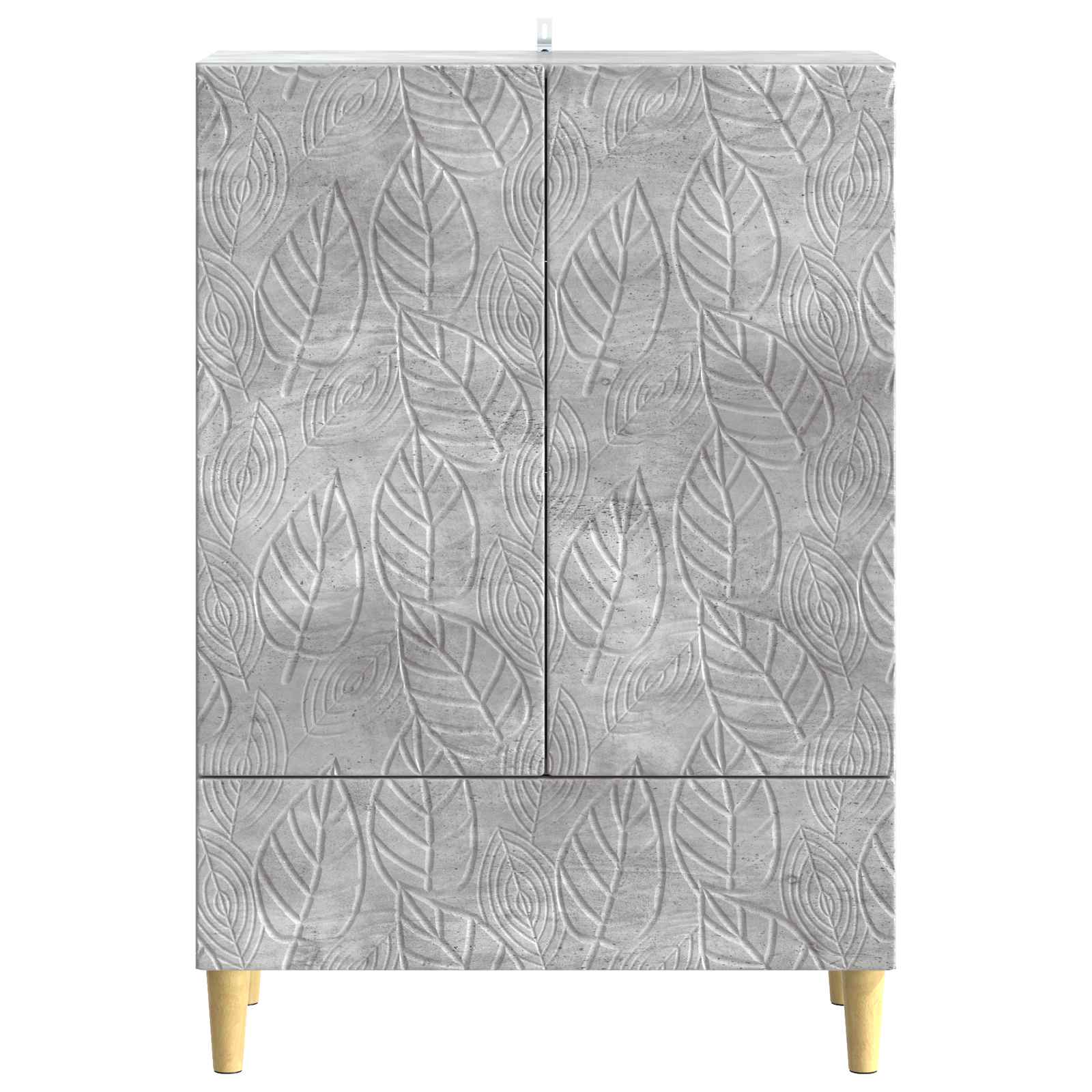 Dressoir Betongrijs 66 x 34,5 x 95 cm Bewerkt hout