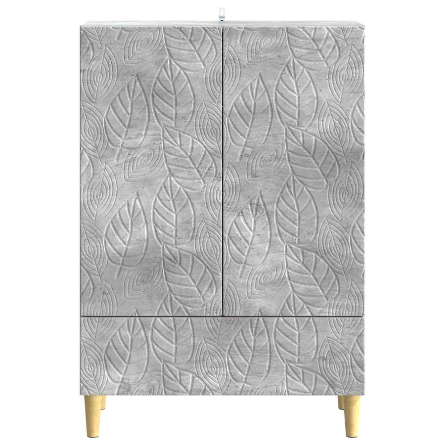 Dressoir Betongrijs 66 x 34,5 x 95 cm Bewerkt hout