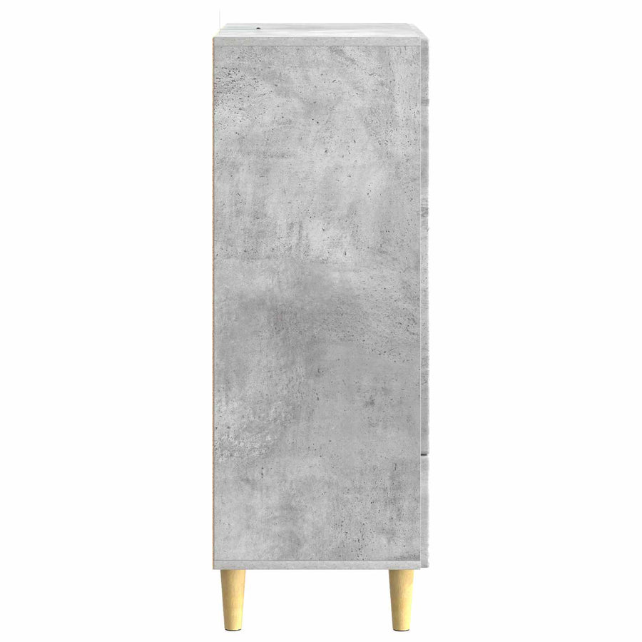 Dressoir Betongrijs 66 x 34,5 x 95 cm Bewerkt hout