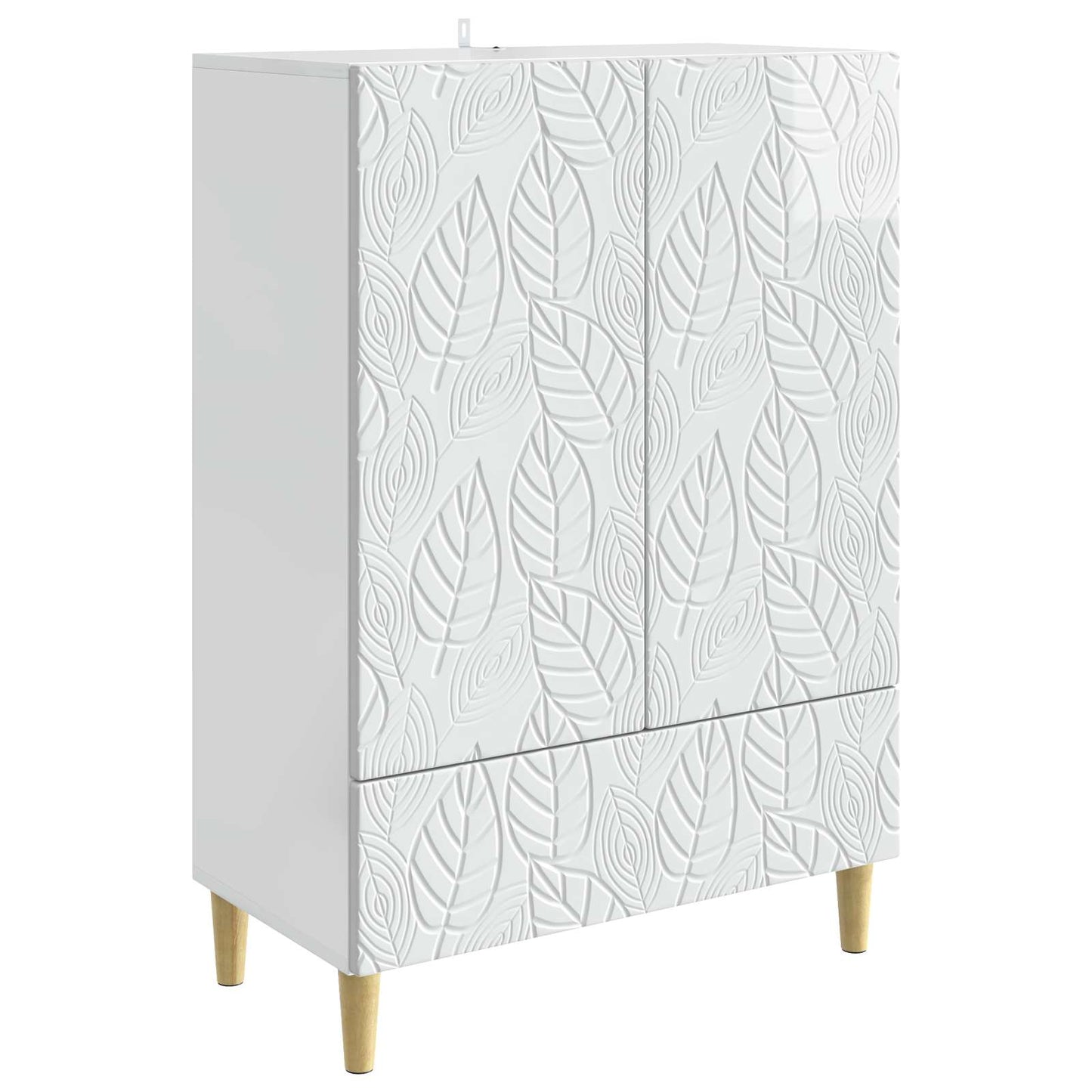 Dressoir Hoogglans Wit 66 x 34,5 x 95 cm Bewerkt hout