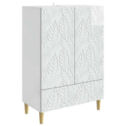 Dressoir 66x34,5x95 cm hoogglans wit bewerkt hout