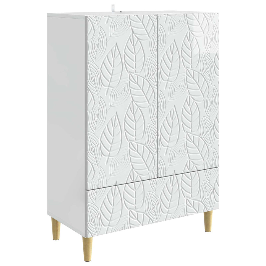 Dressoir Hoogglans Wit 66 x 34,5 x 95 cm Bewerkt hout