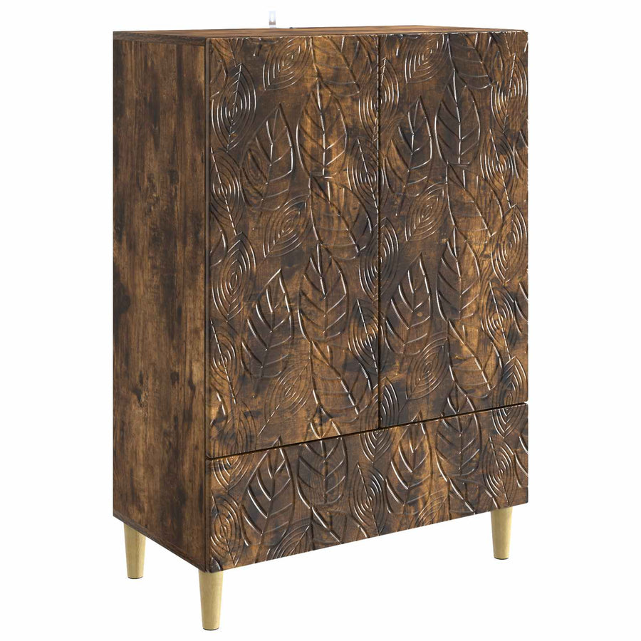 Dressoir Gerookt eiken 66 x 34,5 x 95 cm Bewerkt hout