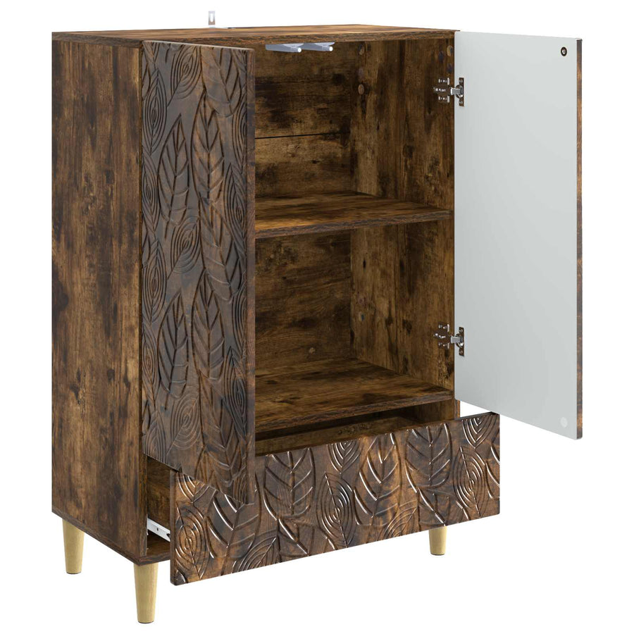 Dressoir Gerookt eiken 66 x 34,5 x 95 cm Bewerkt hout