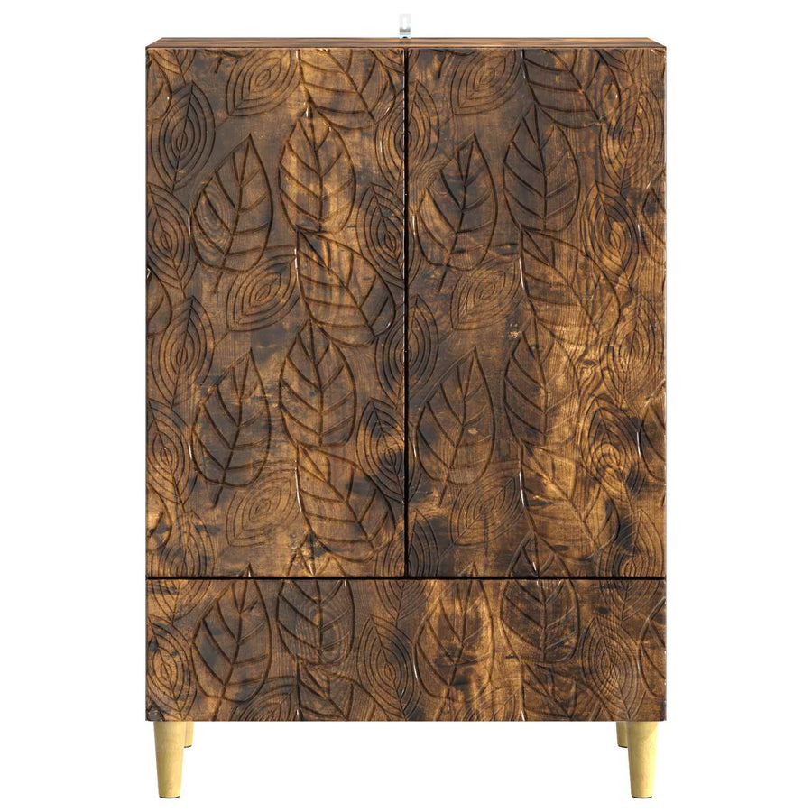 Dressoir Gerookt eiken 66 x 34,5 x 95 cm Bewerkt hout