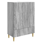 Dressoir grijs bewerkt hout 66x34,5x95 cm