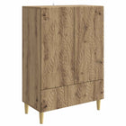 Dressoir 66x34.5x95 cm artisanaal eiken bewerkt hout