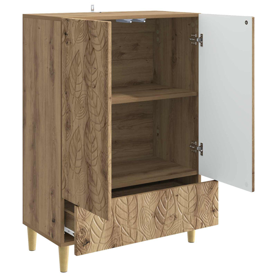 Dressoir Artisanaal eiken 66 x 34,5 x 95 cm Bewerkt hout