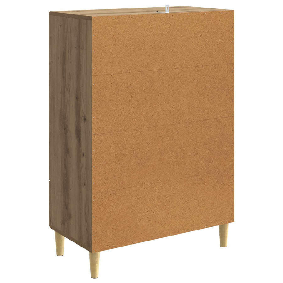 Dressoir Artisanaal eiken 66 x 34,5 x 95 cm Bewerkt hout