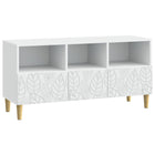 TV-kast 102x34,5x50 cm wit bewerkt hout