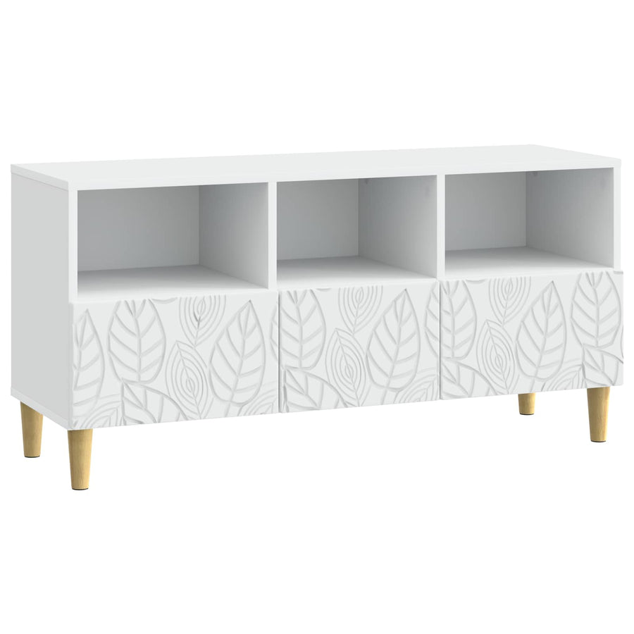 TV-kast 102 x 34,5 x 50 cm Wit Bewerkt hout