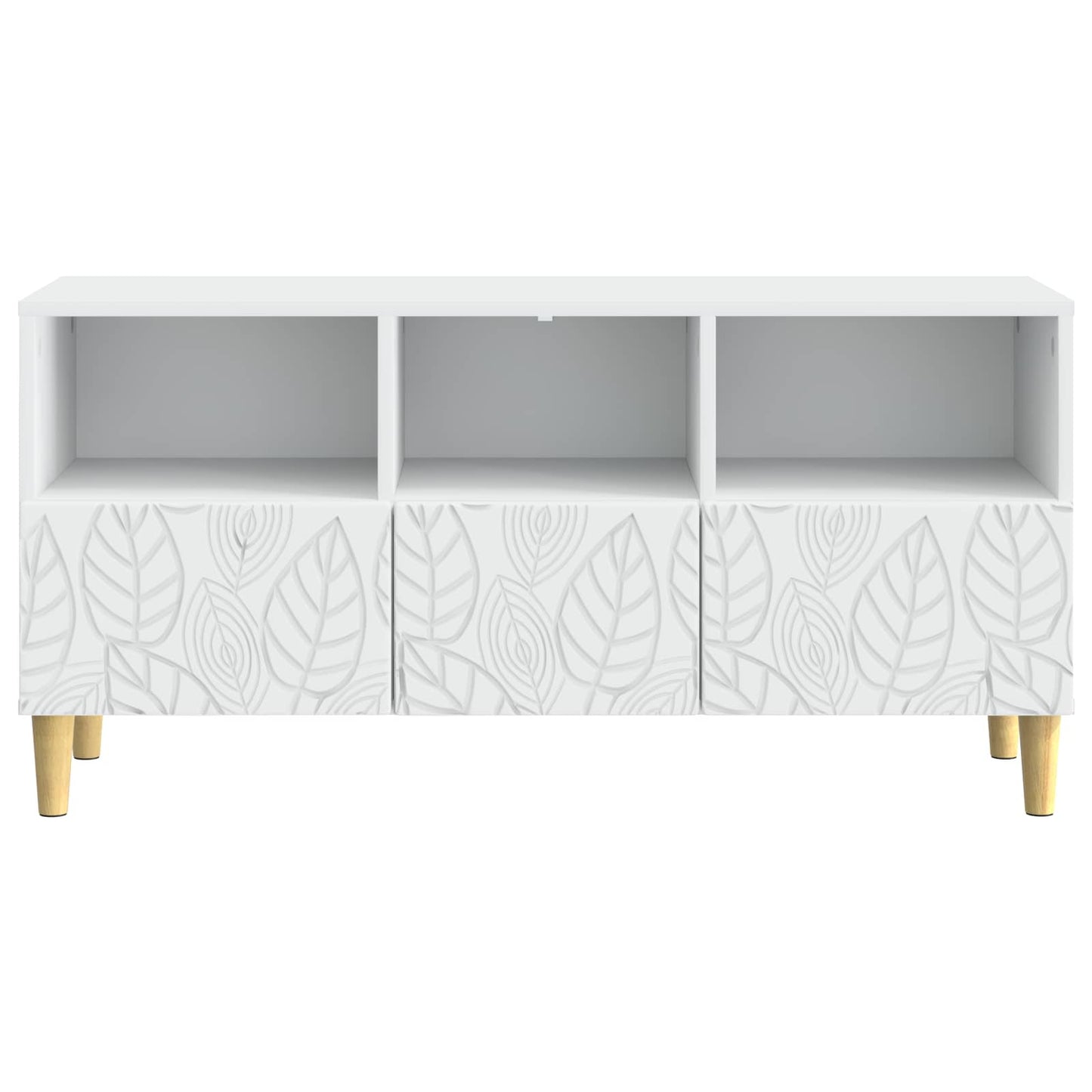 TV-kast 102 x 34,5 x 50 cm Wit Bewerkt hout