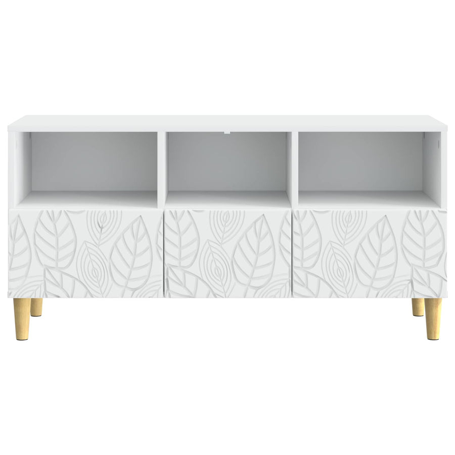 TV-kast 102 x 34,5 x 50 cm Wit Bewerkt hout