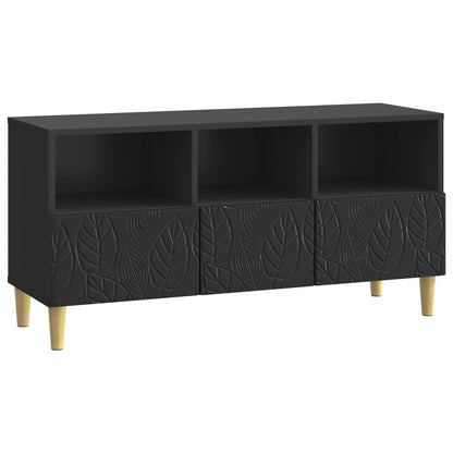 TV-kast 102 x 34,5 x 50 cm Zwart Bewerkt hout