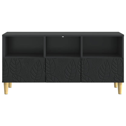 TV-kast 102 x 34,5 x 50 cm Zwart Bewerkt hout