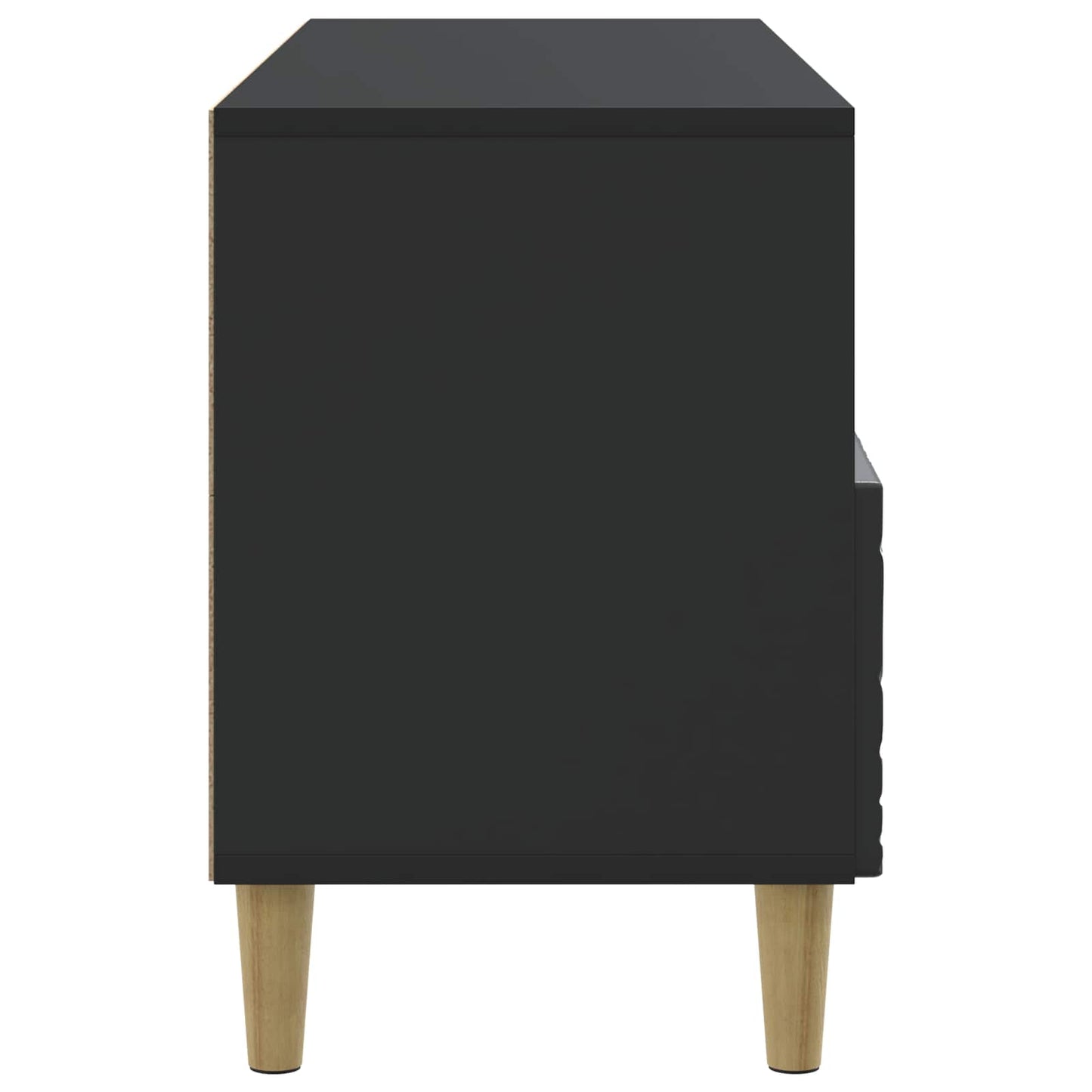 TV-kast 102 x 34,5 x 50 cm Zwart Bewerkt hout