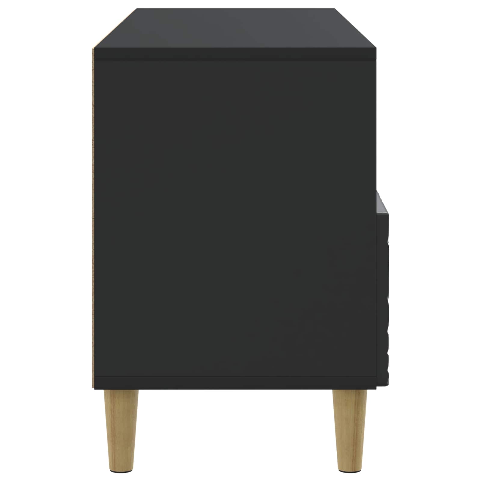 TV-kast 102 x 34,5 x 50 cm Zwart Bewerkt hout