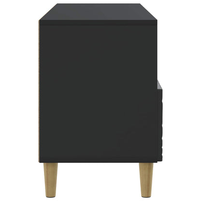 TV-kast 102 x 34,5 x 50 cm Zwart Bewerkt hout