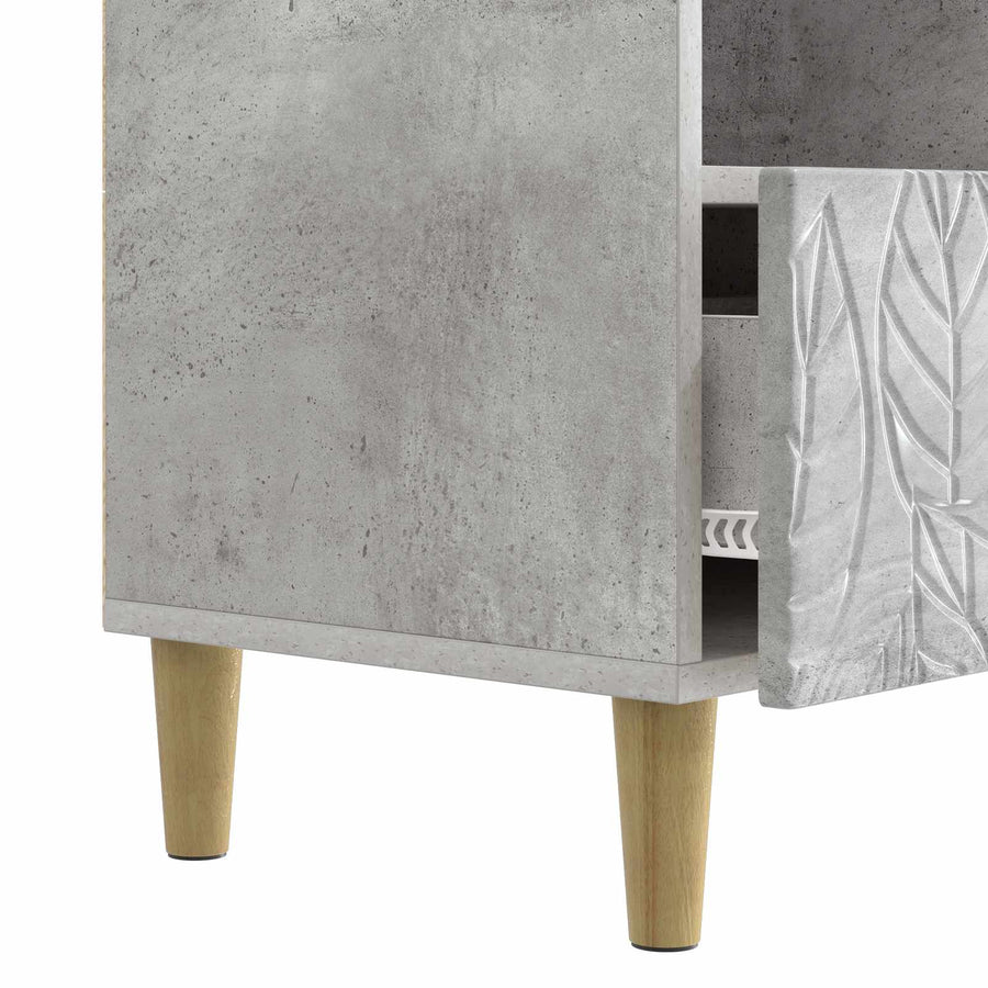 TV-kast 102 x 34,5 x 50 cm Betongrijs Bewerkt hout