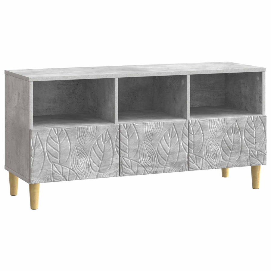 TV-kast 102 x 34,5 x 50 cm Betongrijs Bewerkt hout