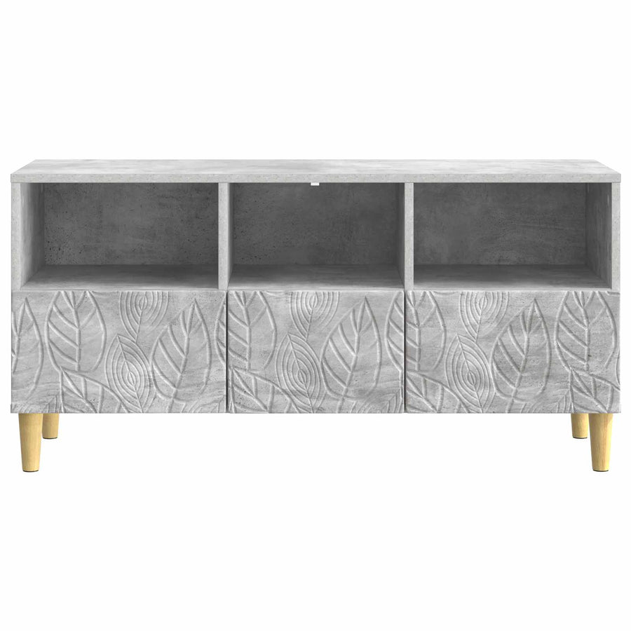 TV-kast 102 x 34,5 x 50 cm Betongrijs Bewerkt hout