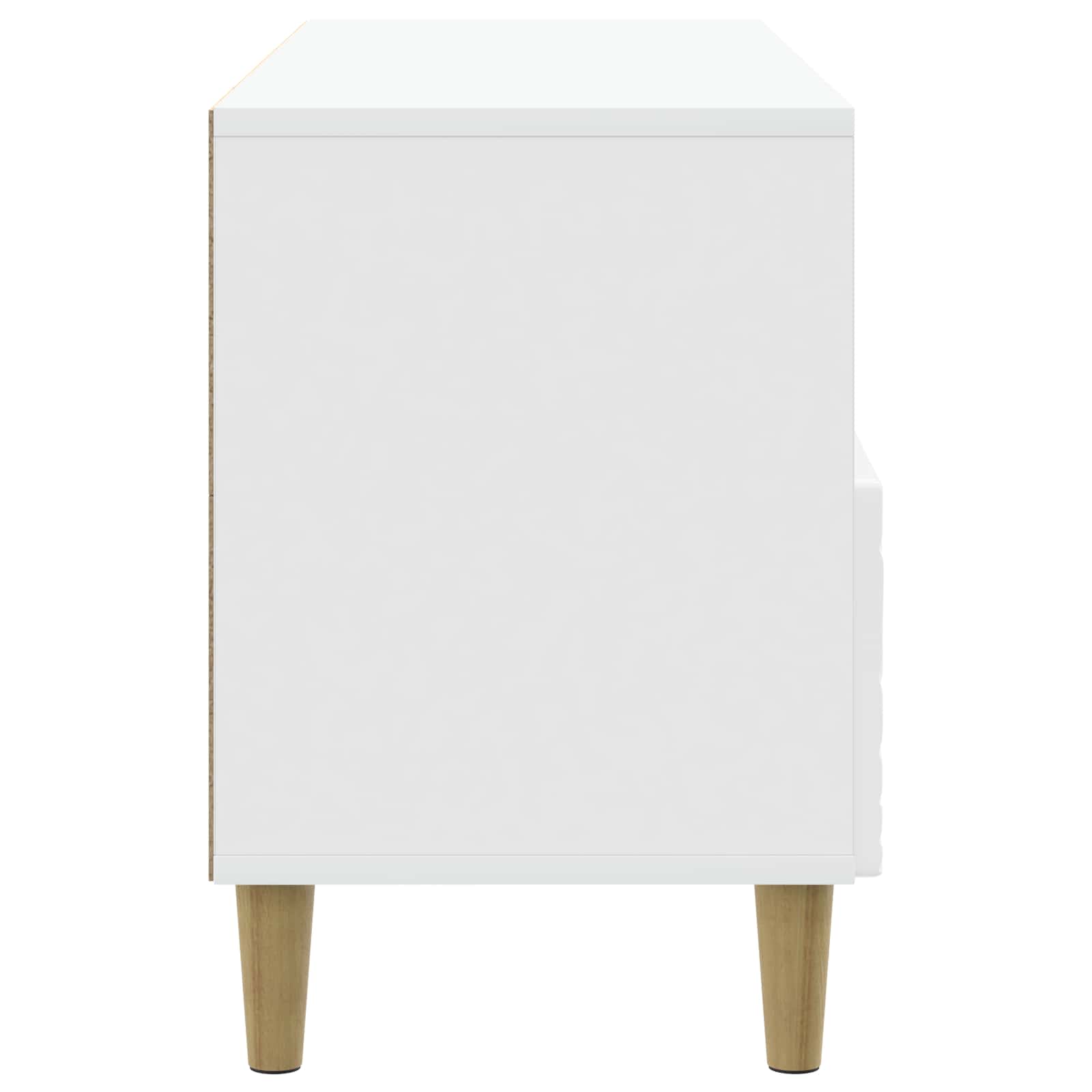 TV-kast 102 x 34,5 x 50 cm Hoogglans Wit Bewerkt hout