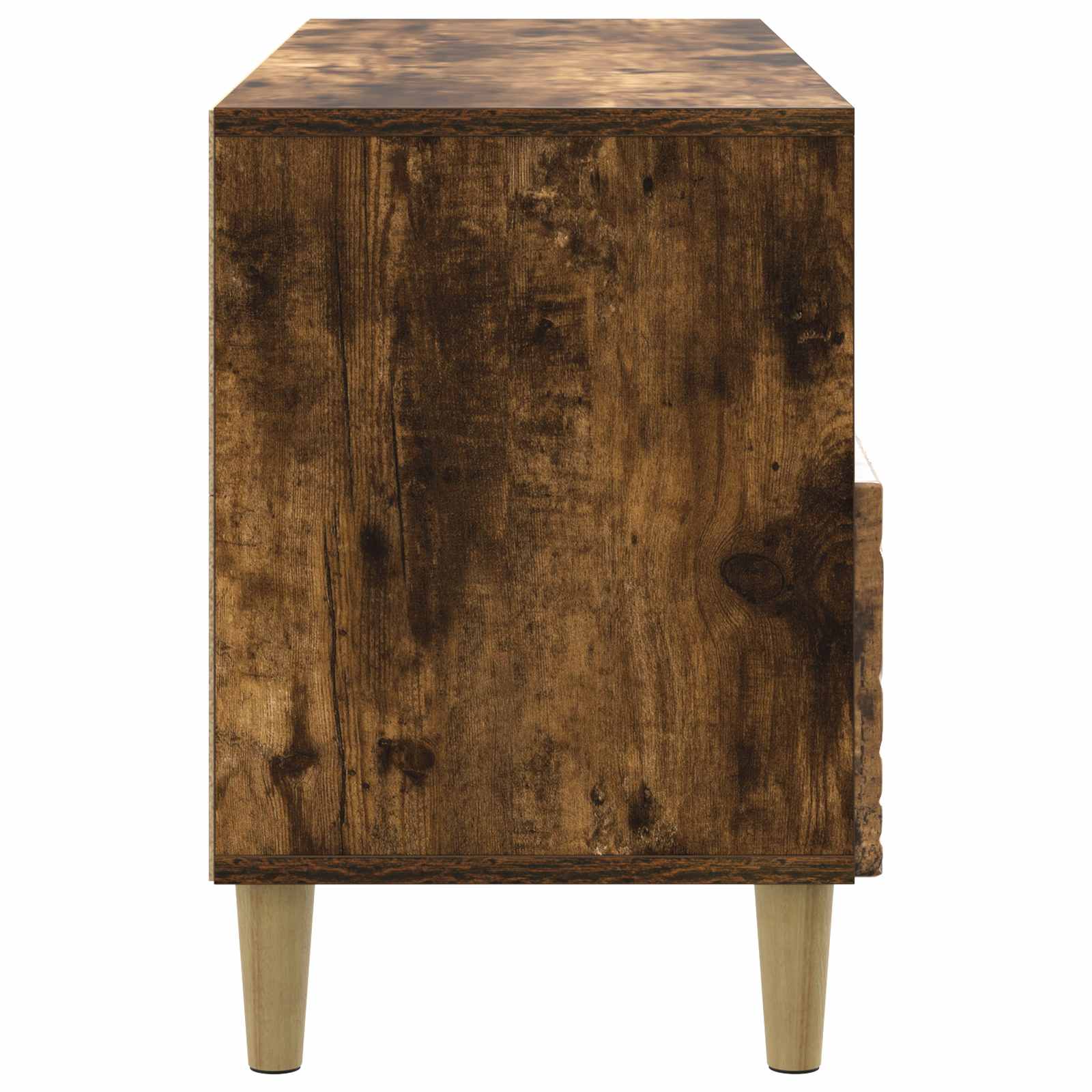 TV-kast 102 x 34,5 x 50 cm Gerookt eiken Bewerkt hout