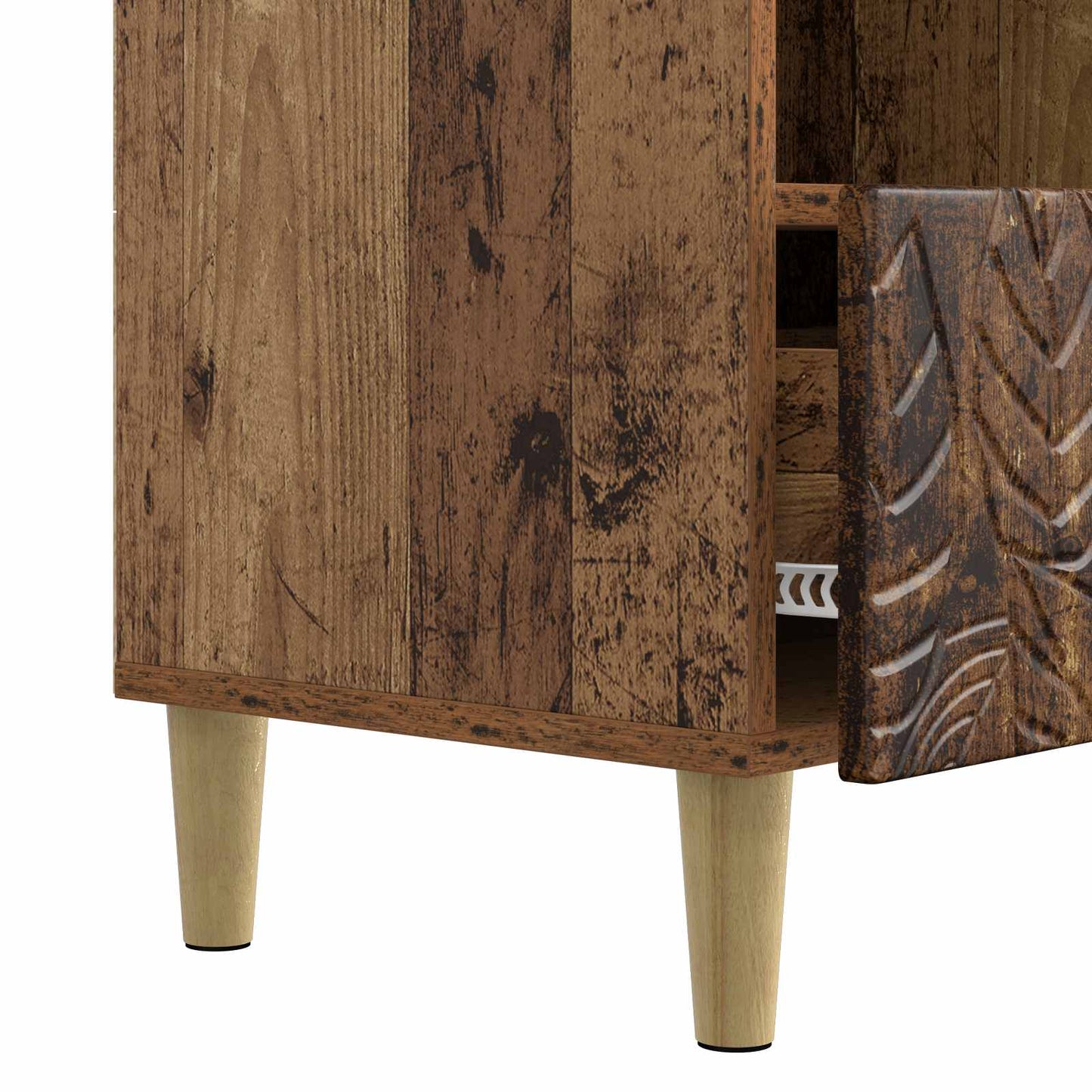 TV-kast 102 x 34,5 x 50 cm Oud hout Bewerkt hout