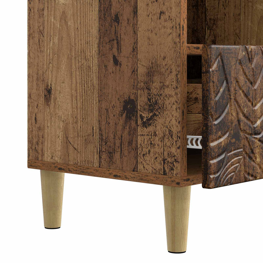 TV-kast 102 x 34,5 x 50 cm Oud hout Bewerkt hout