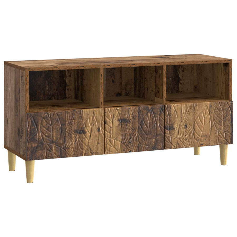 TV-kast 102 x 34,5 x 50 cm Oud hout Bewerkt hout