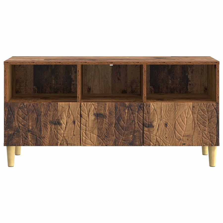 TV-kast 102 x 34,5 x 50 cm Oud hout Bewerkt hout