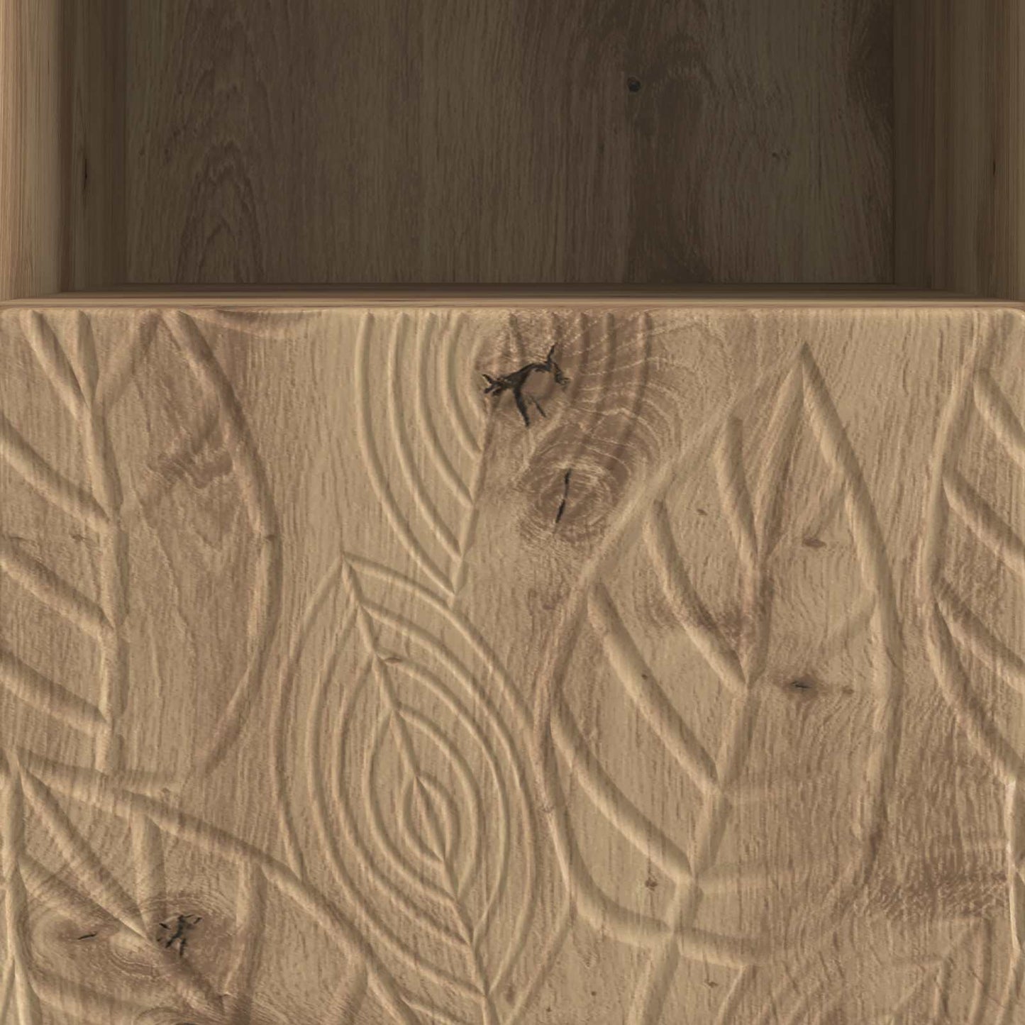 TV-kast 102 x 34,5 x 50 cm Artisanaal eiken Bewerkt hout