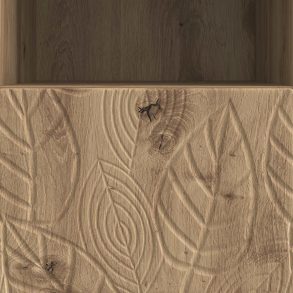 TV-kast 102 x 34,5 x 50 cm Artisanaal eiken Bewerkt hout