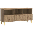 Tv-kast 102x34.5x50 cm bewerkt hout artisanaal eiken