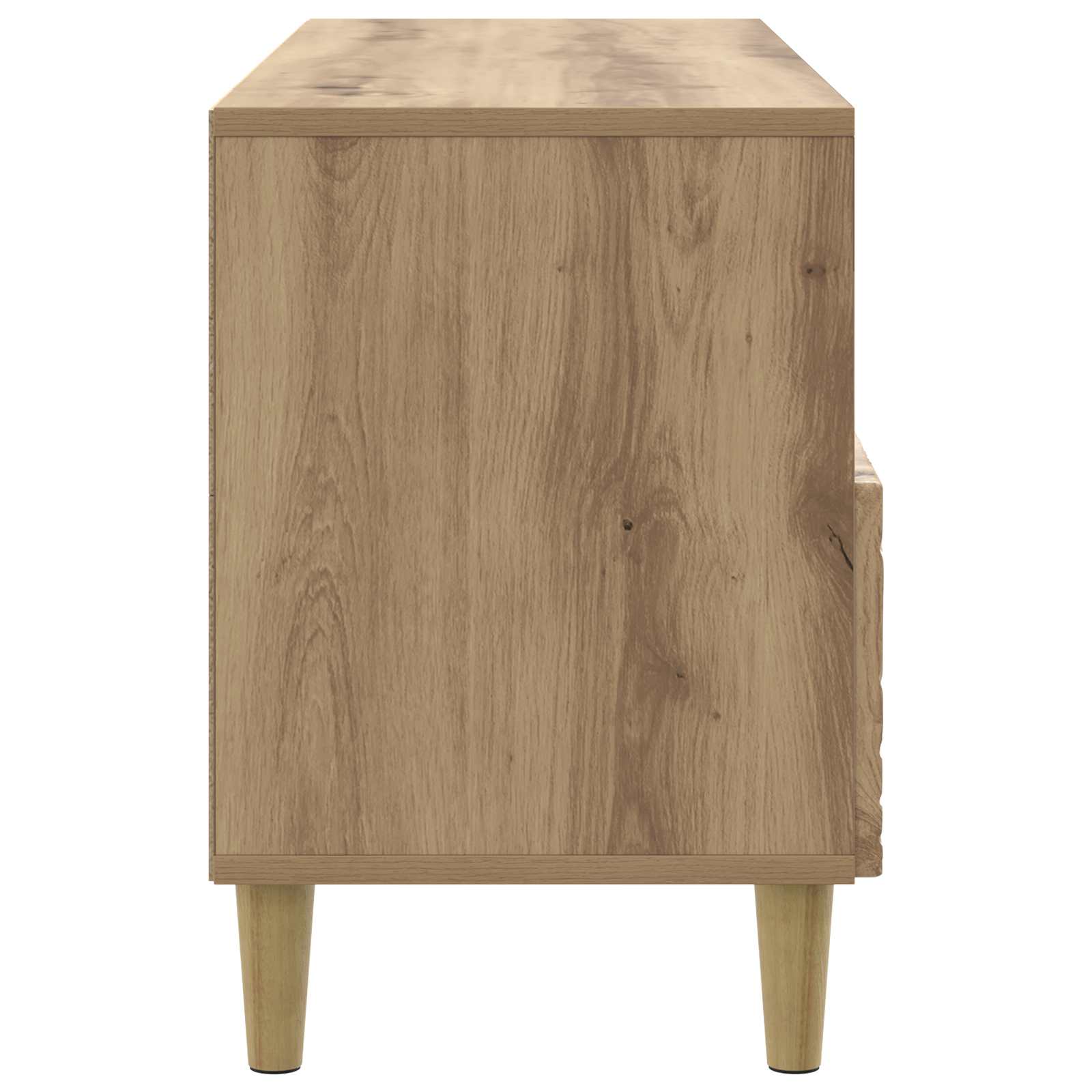 TV-kast 102 x 34,5 x 50 cm Artisanaal eiken Bewerkt hout