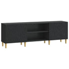 Tv-kast 150x31x50 cm zwart bewerkt hout
