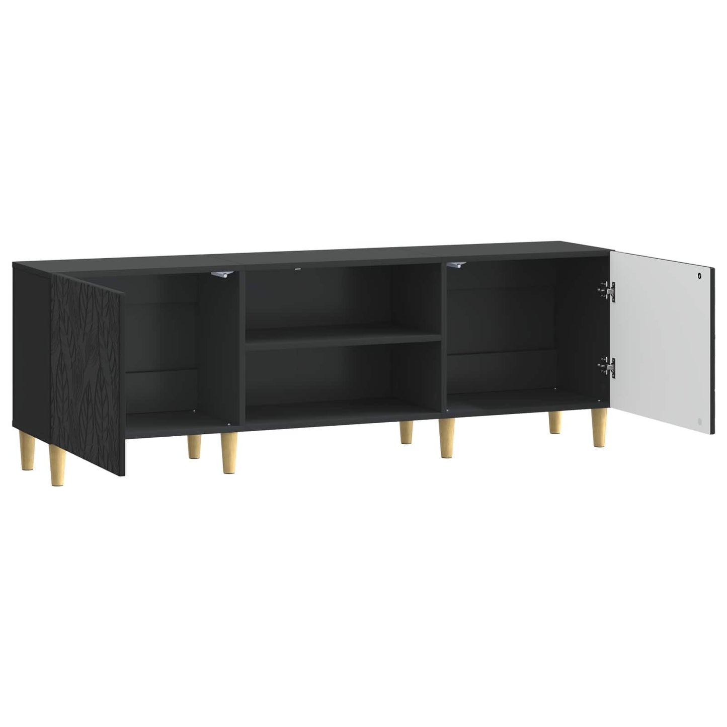 TV-kast 150 x 31 x 50 cm Zwart Bewerkt hout
