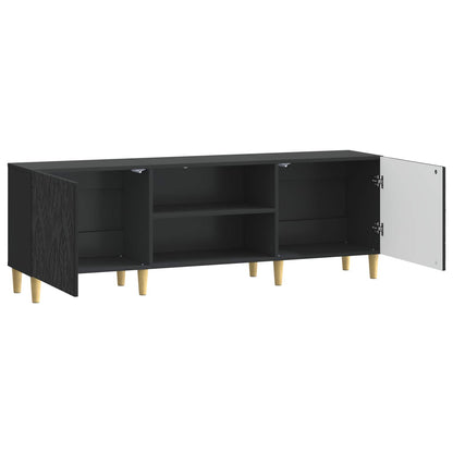 TV-kast 150 x 31 x 50 cm Zwart Bewerkt hout