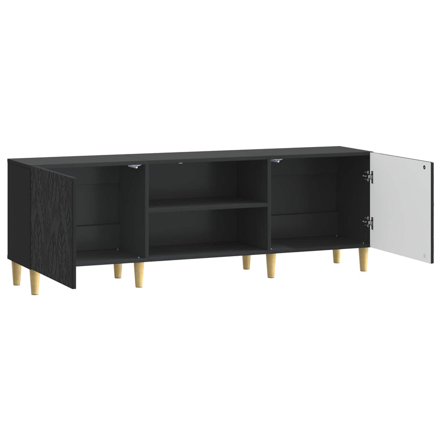 TV-kast 150 x 31 x 50 cm Zwart Bewerkt hout
