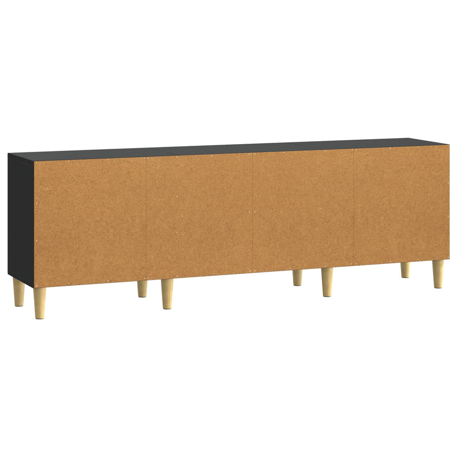 TV-kast 150 x 31 x 50 cm Zwart Bewerkt hout