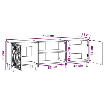 TV-kast 150 x 31 x 50 cm Betongrijs Bewerkt hout