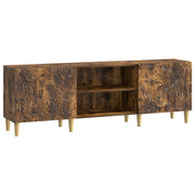 Tv-kast 150x31x50 cm gerookt eiken bewerkt hout