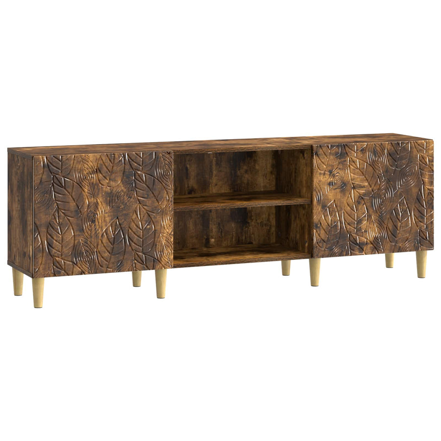 TV-kast 150 x 31 x 50 cm Gerookt eiken Bewerkt hout