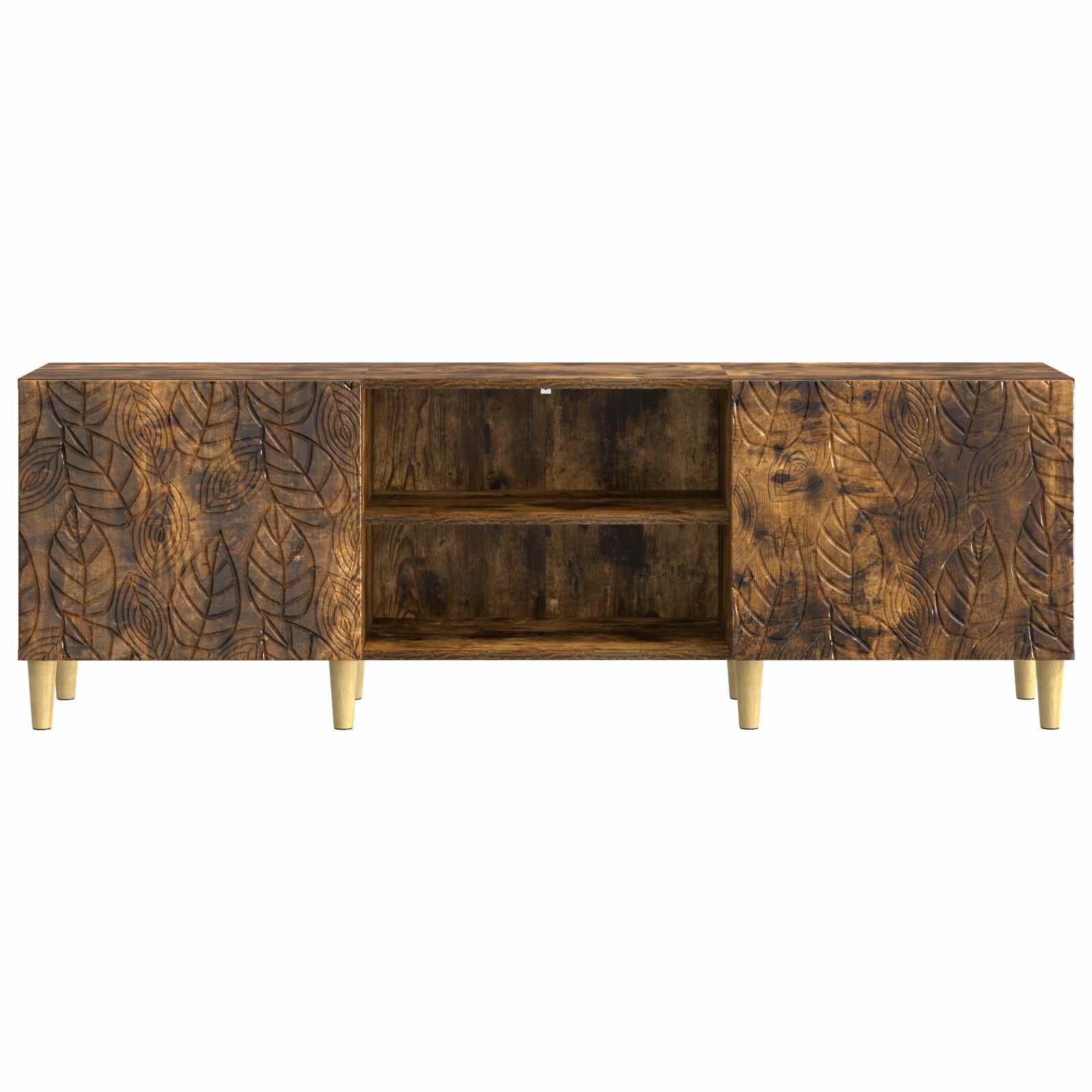 TV-kast 150 x 31 x 50 cm Gerookt eiken Bewerkt hout