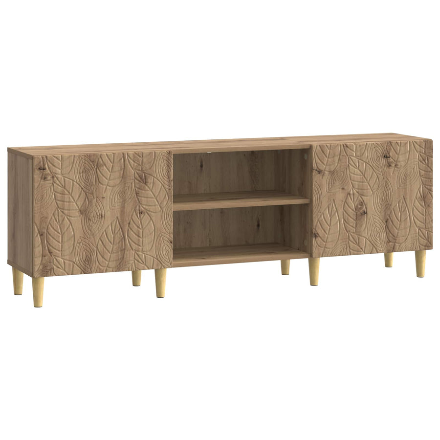 TV-kast 150 x 31 x 50 cm Artisanaal eiken Bewerkt hout