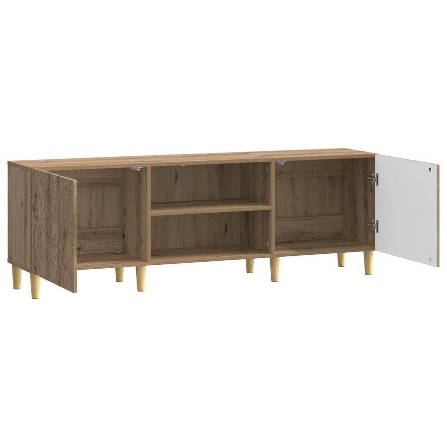 TV-kast 150 x 31 x 50 cm Artisanaal eiken Bewerkt hout